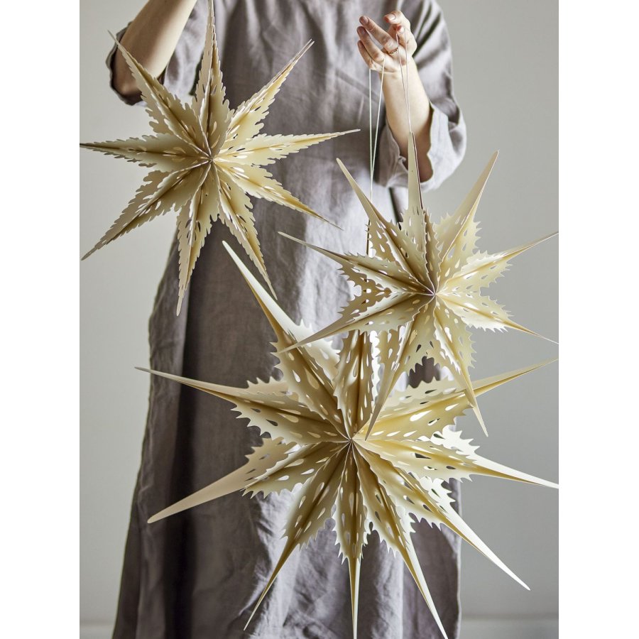 Bloomingville Ilo Ornament Stjerne 3 stk, Hvid