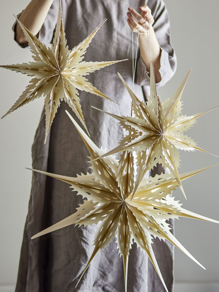 Bloomingville Ilo Ornament Stjerne 3 stk, Hvid