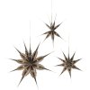Bloomingville Ilo Ornament Stjerne 3 stk, Brun