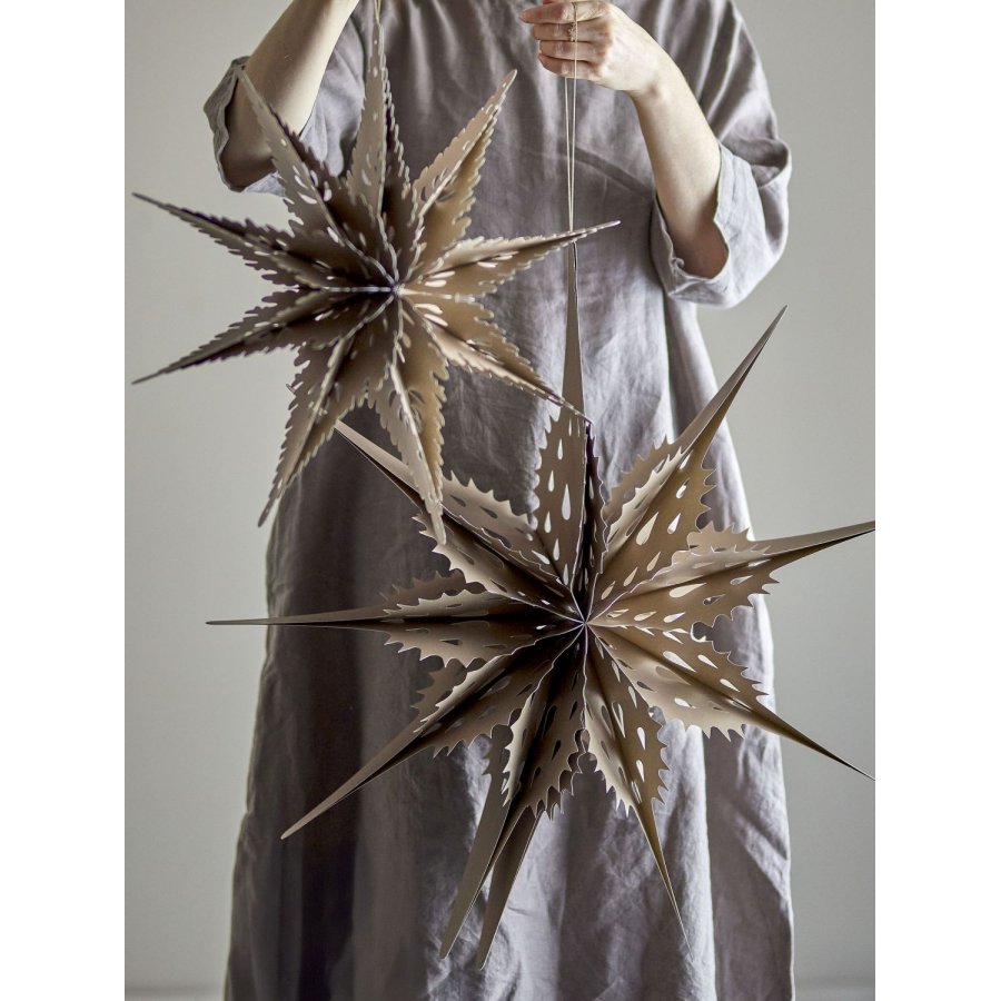 Bloomingville Ilo Ornament Stjerne 3 stk, Brun