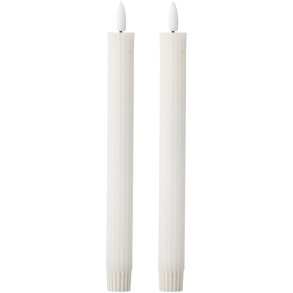 Bloomingville Ponza Kronelys LED 2 stk. �2,2/24,5, Hvid
