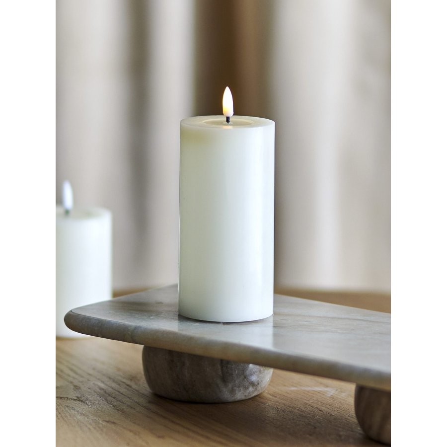 Bloomingville Ponza Bloklys LED �7,5/H15 cm, Hvid