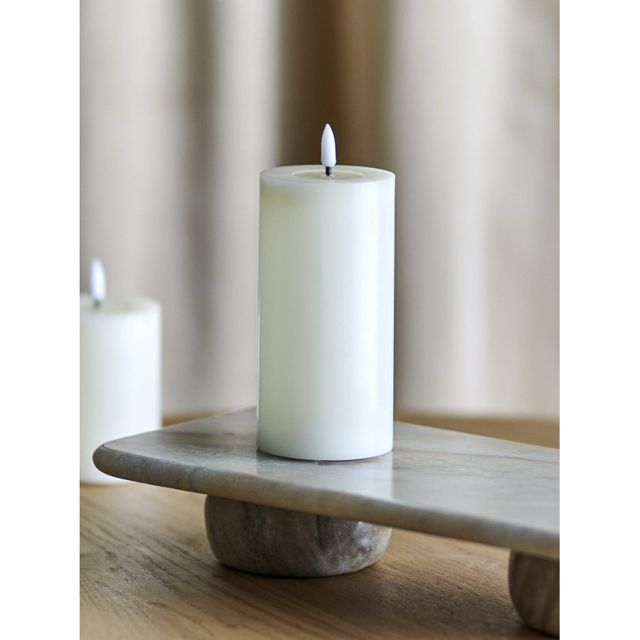 Bloomingville Ponza Bloklys LED �7,5/H15 cm, Hvid
