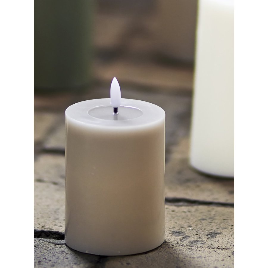 Bloomingville Ponza Bloklys LED �7,5/H10 cm, Natur