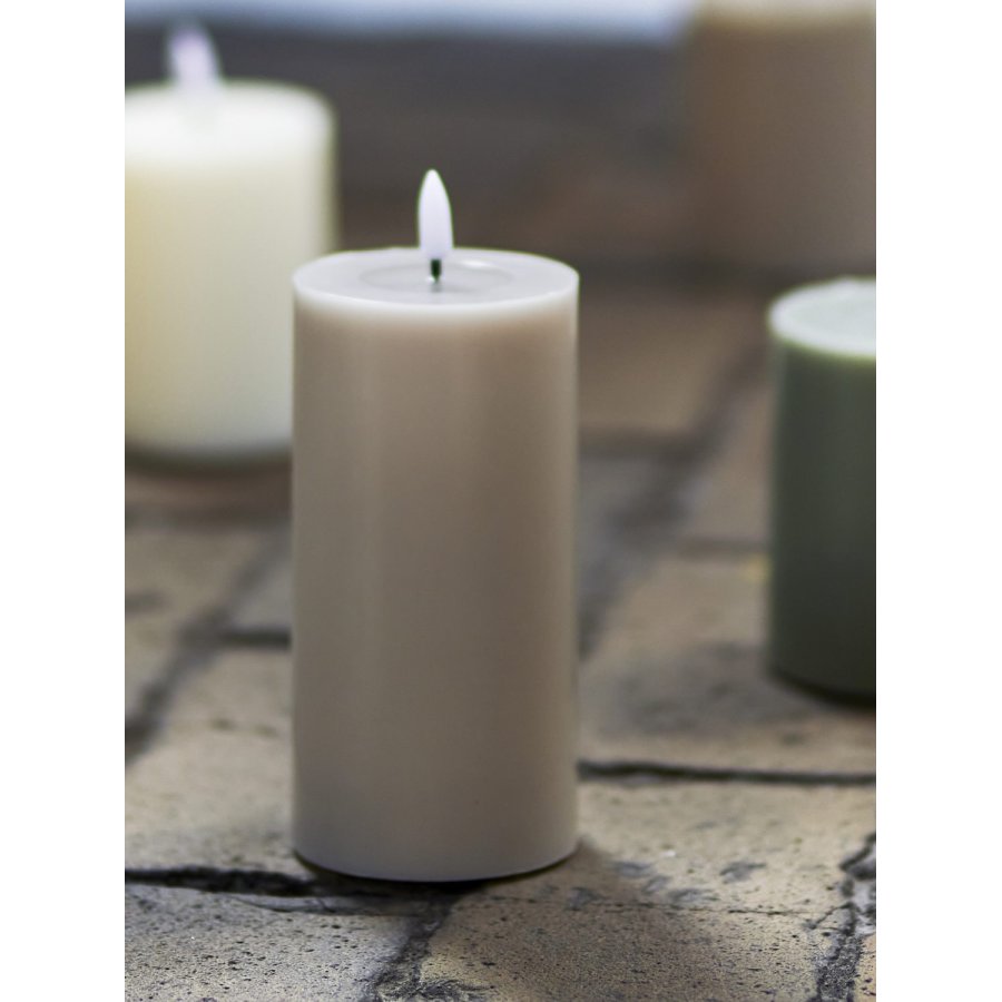 Bloomingville Ponza Bloklys LED �7,5/H15 cm, Natur