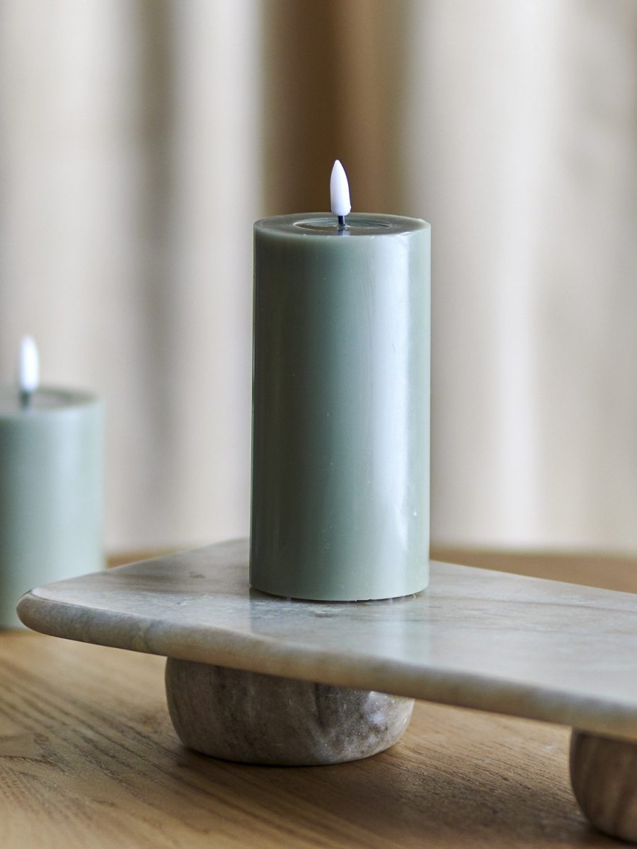 Bloomingville Ponza Bloklys LED �7,5/H15 cm, Gr�n
