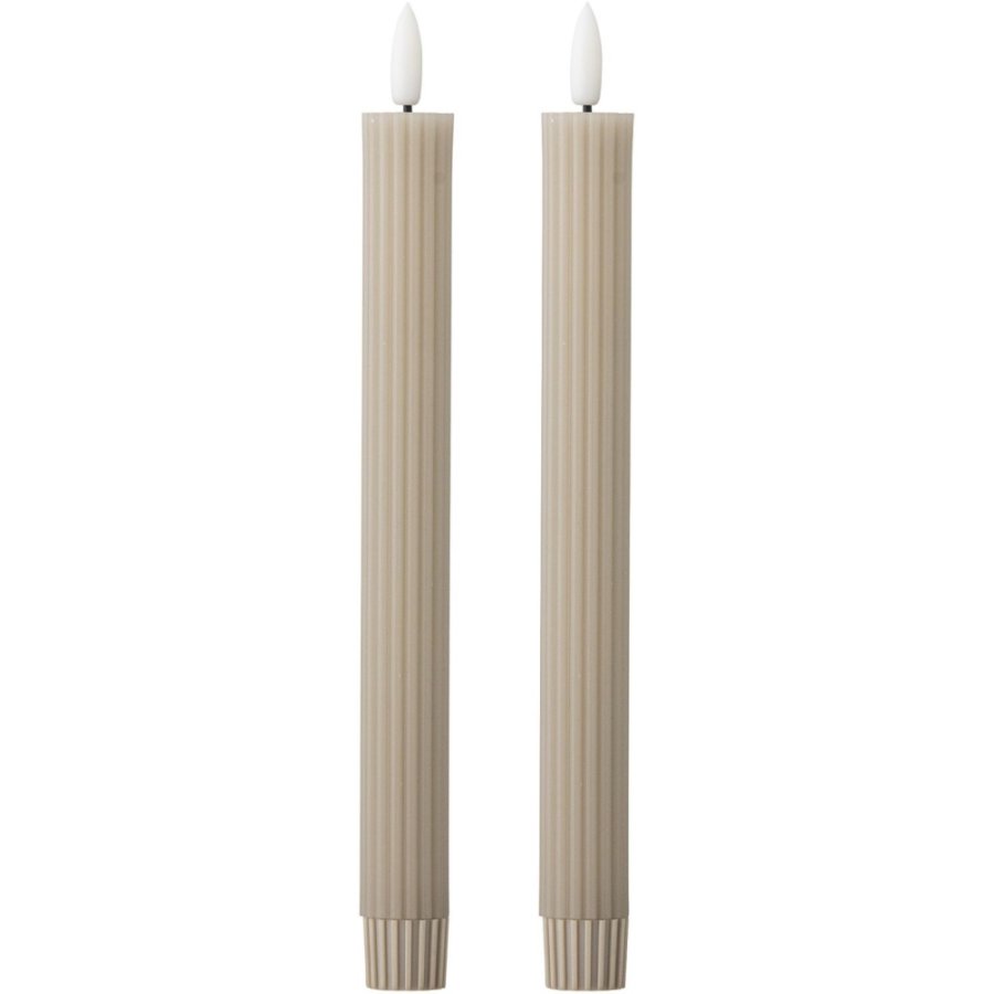 Bloomingville Ponza Kronelys LED 2 stk. �2,2/24,5, Natur