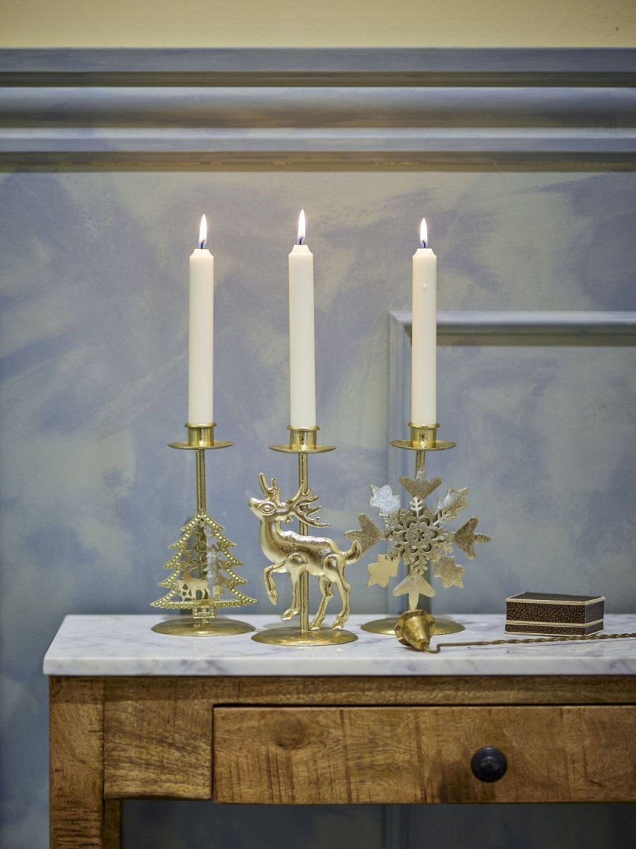 Bloomingville Sauda Lysestage 3 stk. H20 cm, Guld