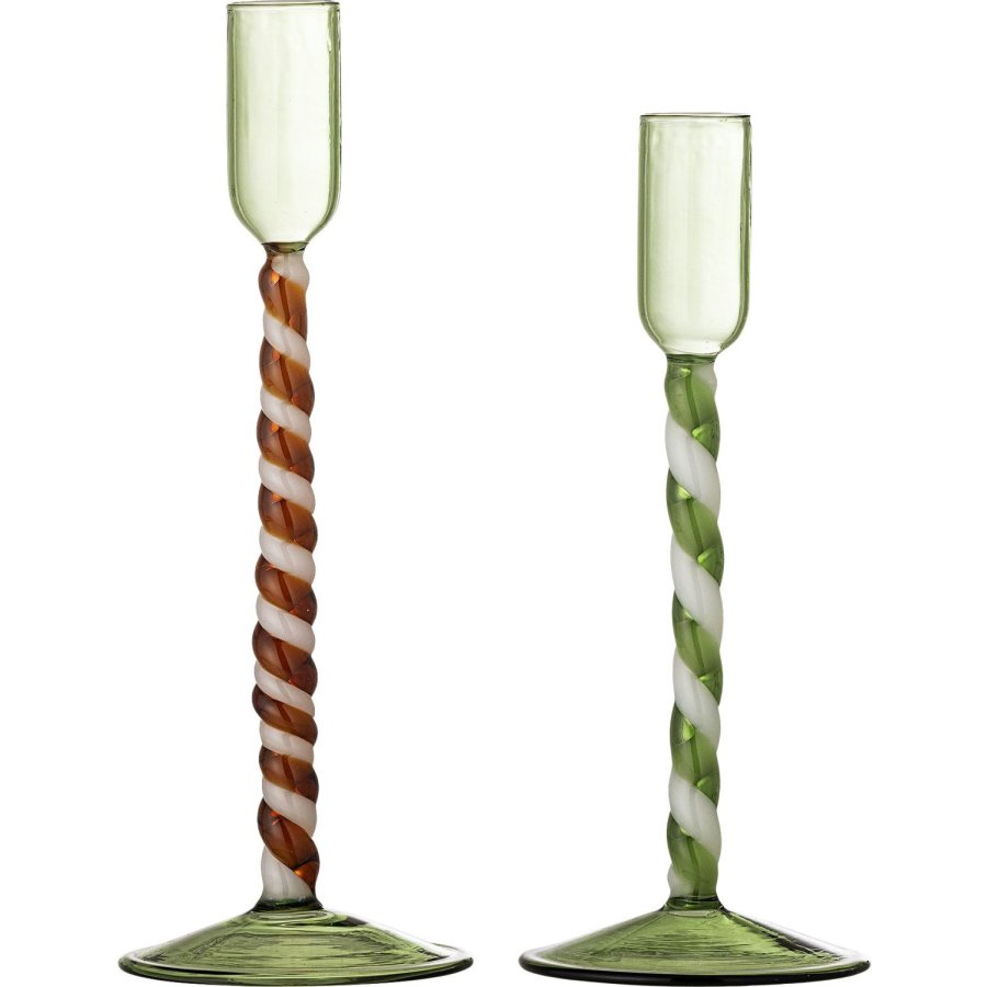 Bloomingville Swirlie Lysestage 2 stk, Gr�n