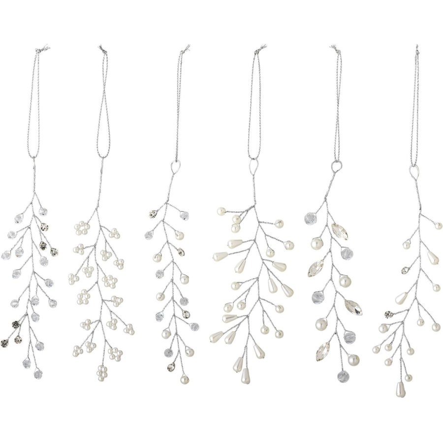 Bloomingville Ikata Ornament 6 stk. 11 cm, Klar