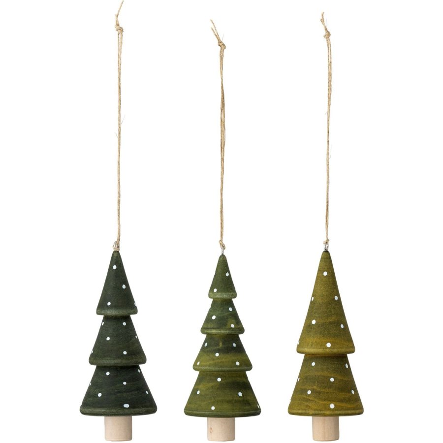 Bloomingville Jayli Ornament 3 stk. H11,5 cm, Gr�n