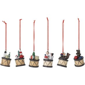 Bloomingville Bertie Ornament 6 stk. H5,5 cm, R�d