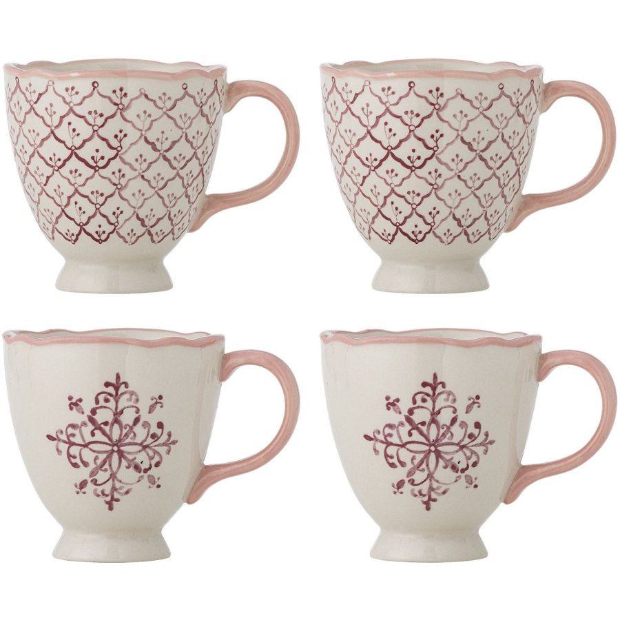 Bloomingville Wonderland Krus m. Hank 4 stk. 52,5 cl, Rose