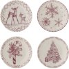 Bloomingville Wonderland Tallerken 4 stk. 12,5 cm, Rose