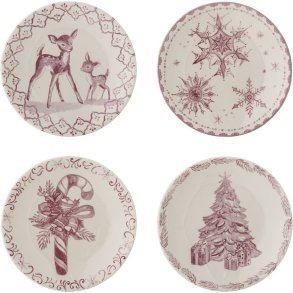 Bloomingville Wonderland Tallerken 4 stk. 12,5 cm, Rose