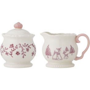 Bloomingville Wonderland Fl�dekande & Sukkersk�l 2 Dele, Rose