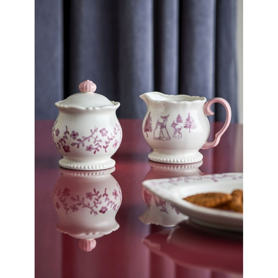 Bloomingville Wonderland Fl�dekande & Sukkersk�l 2 Dele, Rose