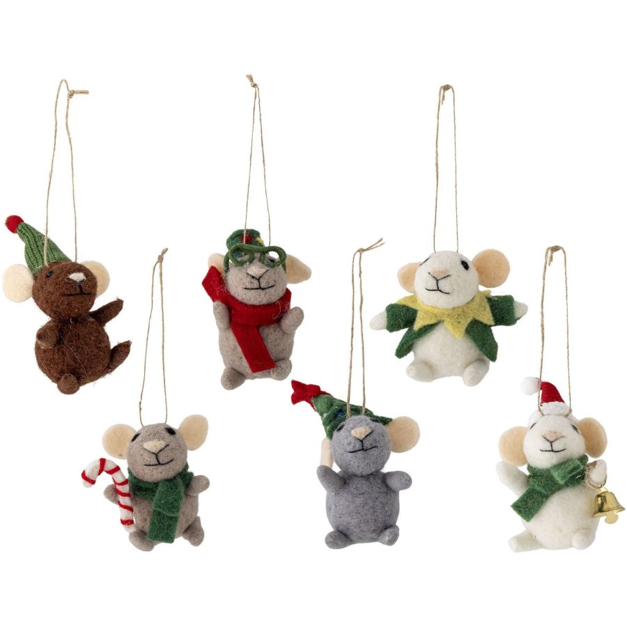 Bloomingville Peo Ornament 6 stk. H13 cm, Gr�n
