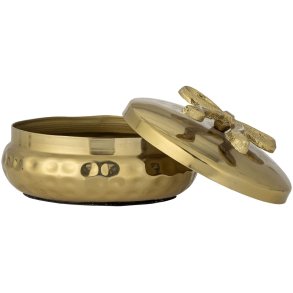 Bloomingville Meera Topf mit Deckel H6 cm, Gold