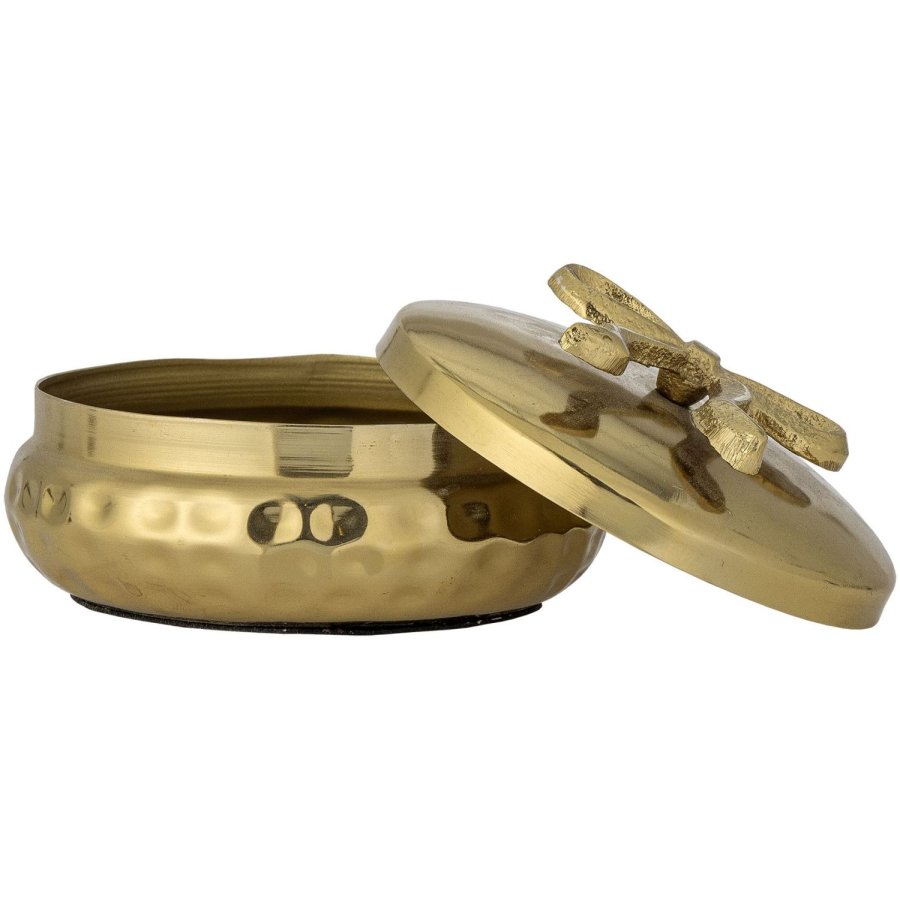 Bloomingville Meera Topf mit Deckel H6 cm, Gold