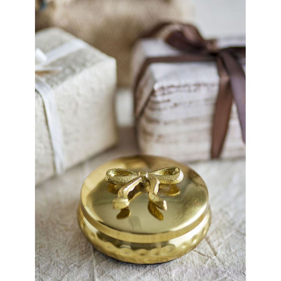 Bloomingville Meera Topf mit Deckel H6 cm, Gold