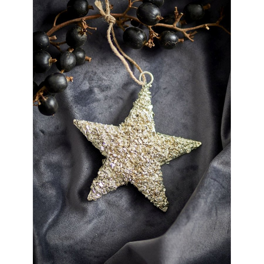 Bloomingville Sarika Ornament Stjerne 15 cm, Guld