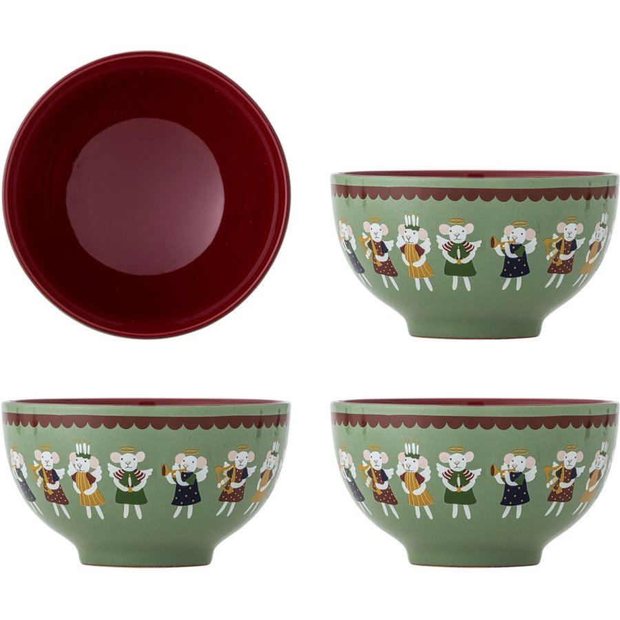 Bloomingville Peo Sk�l 4 stk. �13 cm, Gr�n