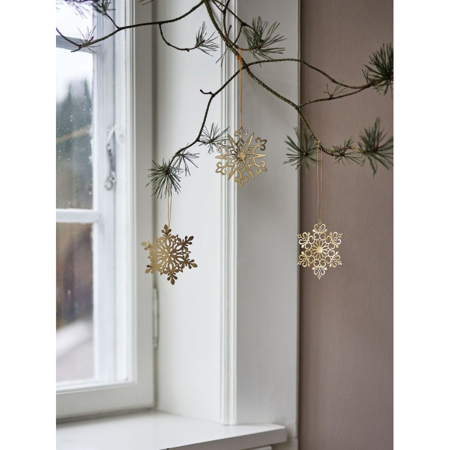 Bloomingville Mani Ornament 3 stk. �10 cm, Guld