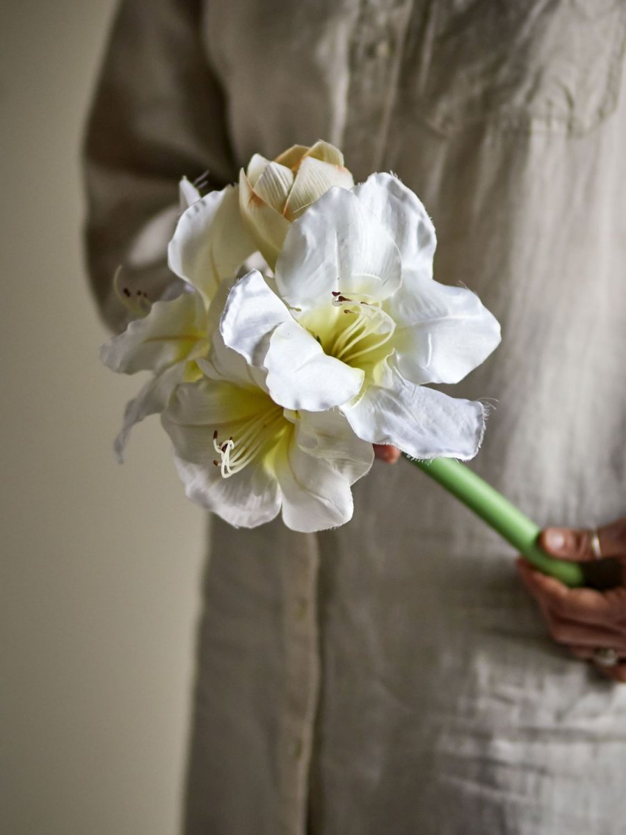 Bloomingville Amaryllis Kunstig Stilk 74 cm, Hvid
