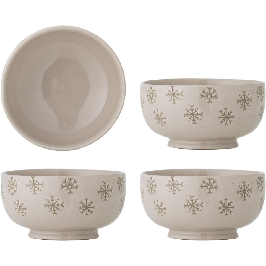 Bloomingville Snowie Sk�l 4 stk. �13 cm, Natur