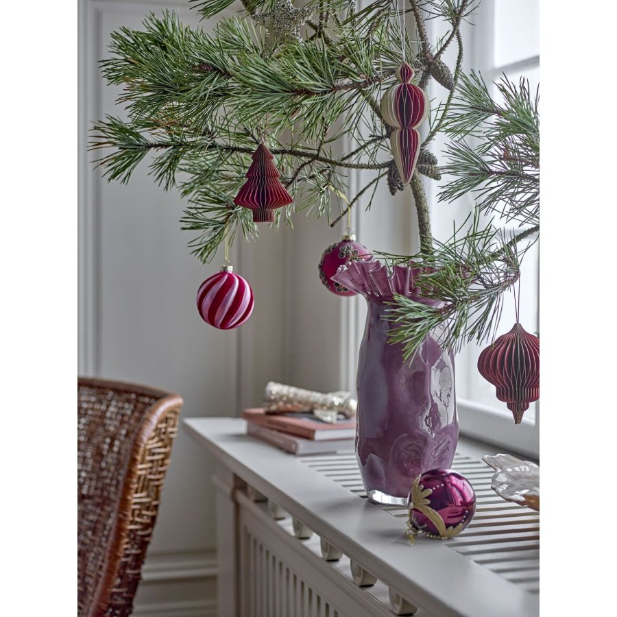 Bloomingville Suman Ornament 2 stk. �8 cm, R�d
