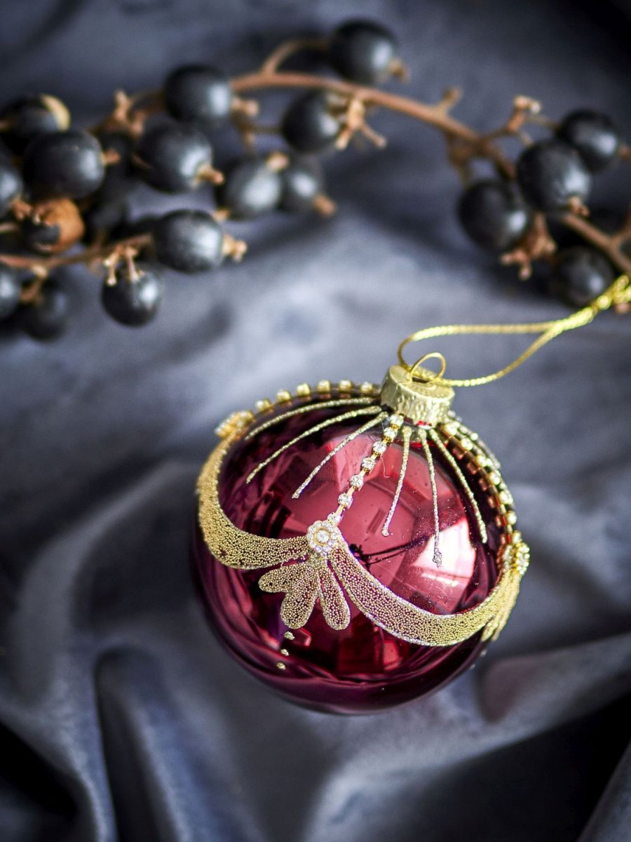 Bloomingville Suman Ornament 2 stk. �8 cm, R�d
