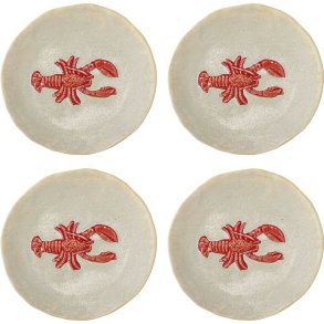Creative Collection Hadden Teller 4er Set 13 cm, Rot