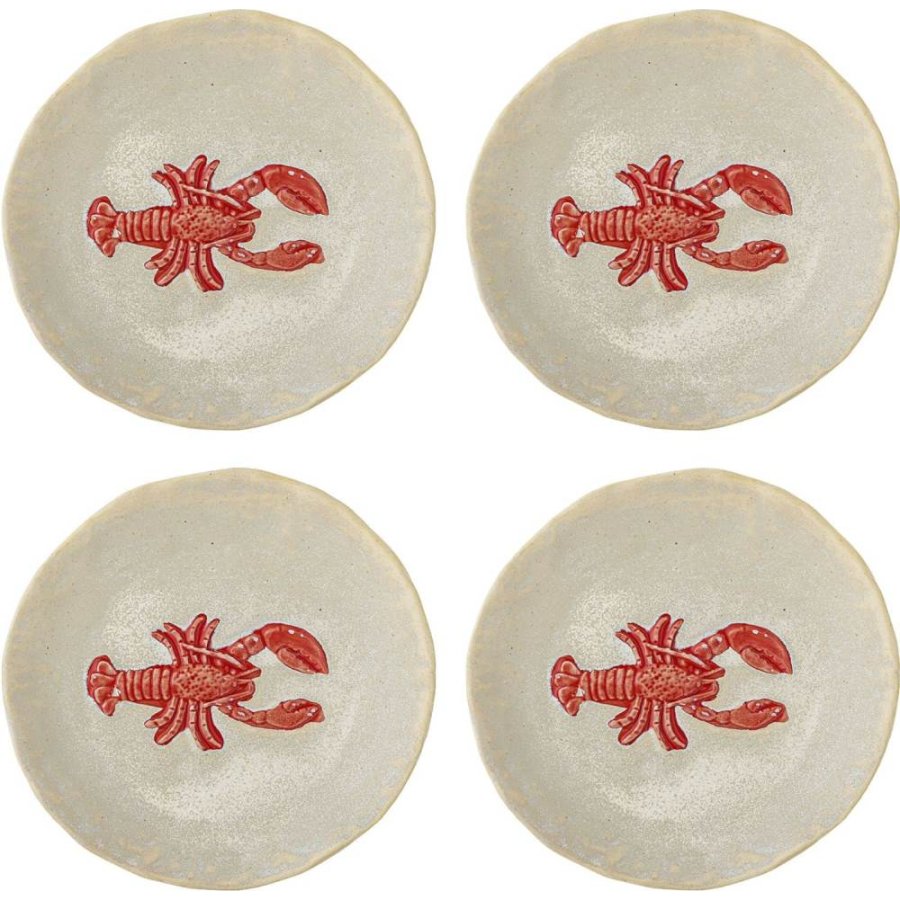 Creative Collection Hadden Teller 4er Set 13 cm, Rot