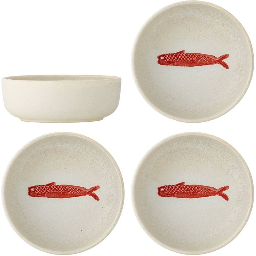 Creative Collection Hadden Sk�l 4 stk. �14,5 cm, R�d