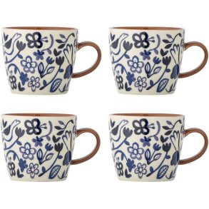Bloomingville Figuria Krus m. Hank 4 stk. 30 cl, Hvid/Bl�