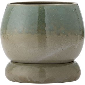 Bloomingville Imke Urtepotte m. Undersk�l H17,5 cm, Gr�n