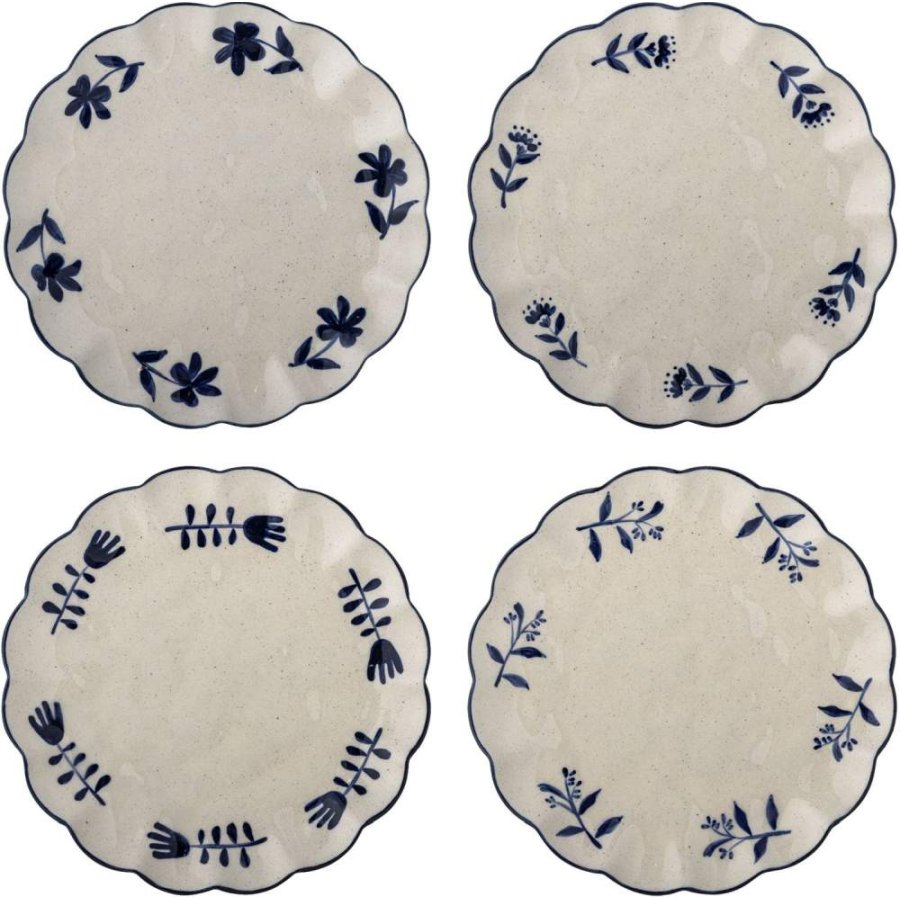 Creative Collection Eimy Teller 4er Set 20,5 cm, Blau