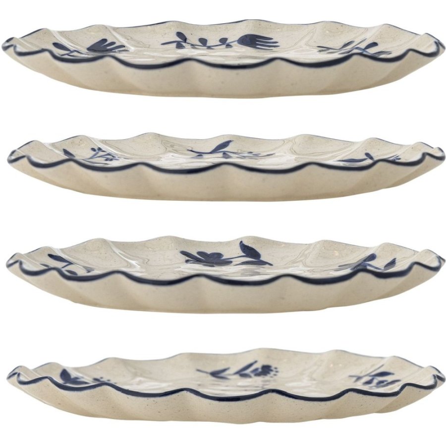 Creative Collection Eimy Teller 4er Set 20,5 cm, Blau