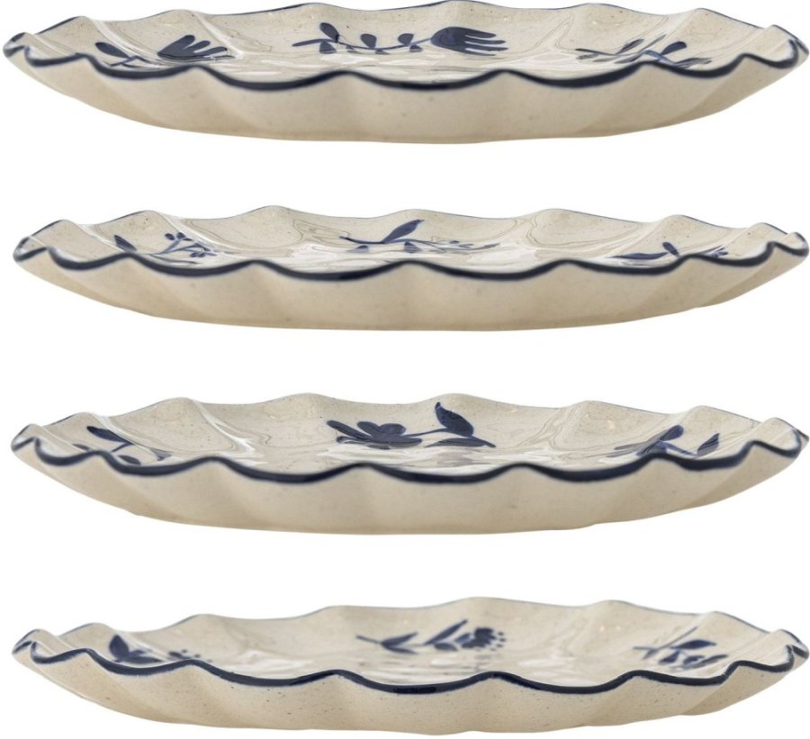 Creative Collection Eimy Teller 4er Set 20,5 cm, Blau