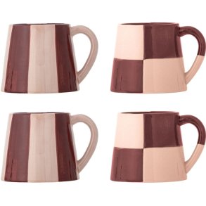 Bloomingville Floki Krus m. Hank 4 stk. 28 cl, Rosa