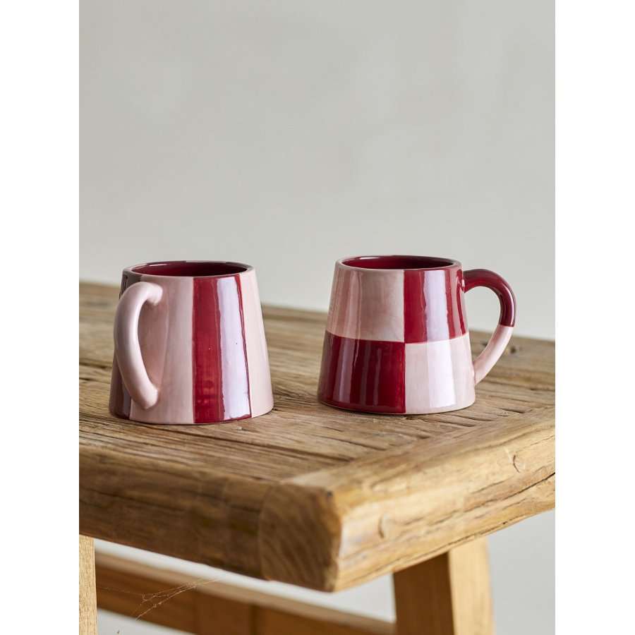 Bloomingville Floki Krus m. Hank 4 stk. 28 cl, Rosa