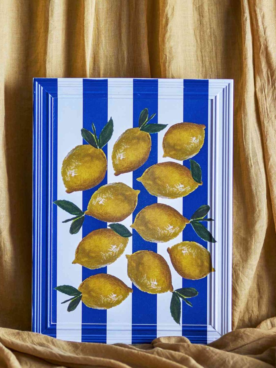 Creative Collection Limone Illustration m. Ramme 30x40 cm, Multi