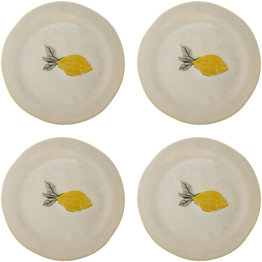Creative Collection Hadden Teller 4er Set 21 cm, Gelb