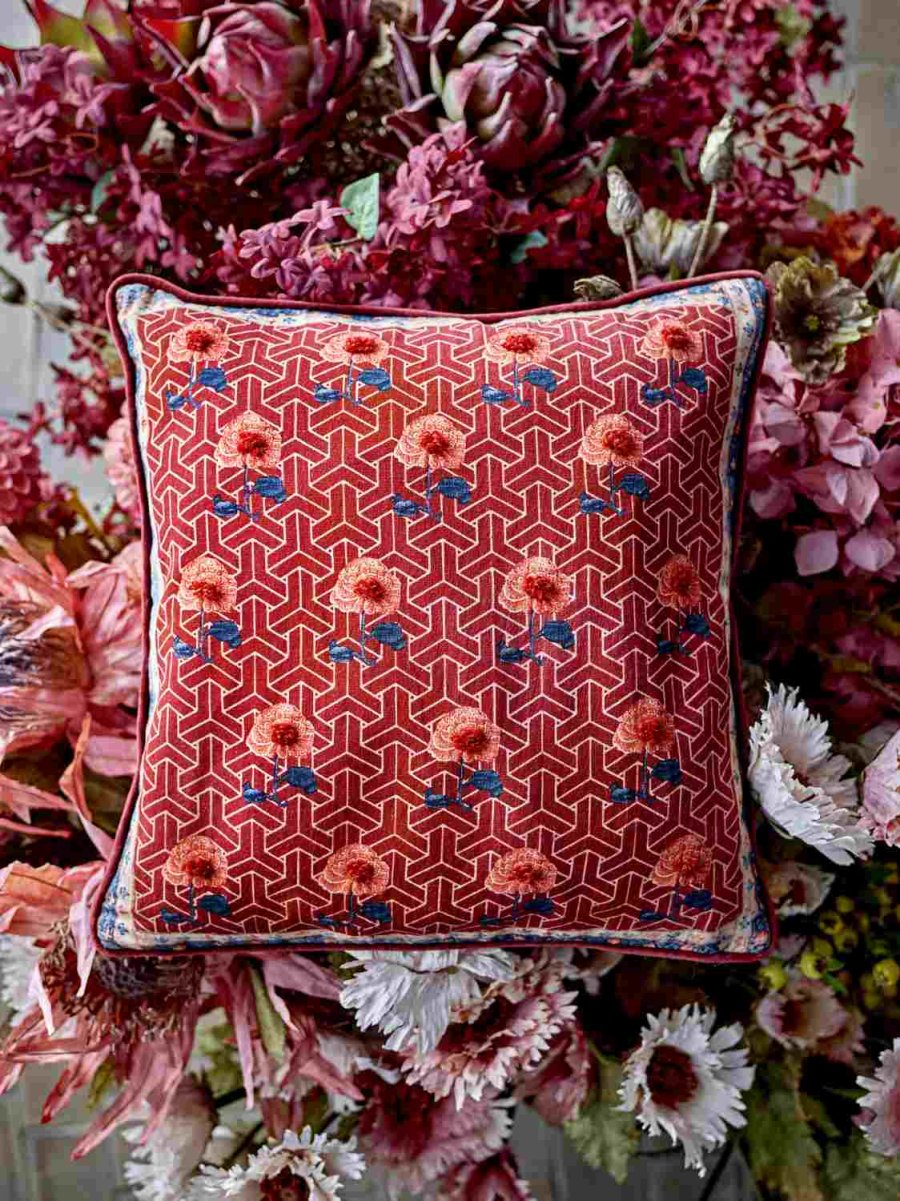 Creative Collection Zharai Kissen 50x50 cm, Rot