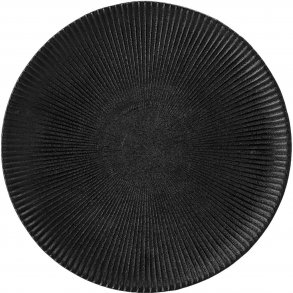 Bloomingville Neri Teller 23 cm, Schwarzes Steingut