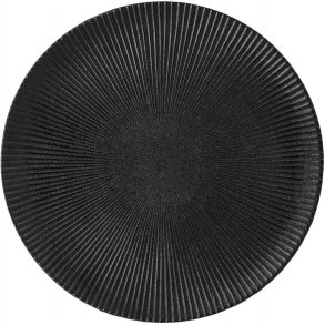 Bloomingville Neri Teller 29 cm, Schwarzes Steingut