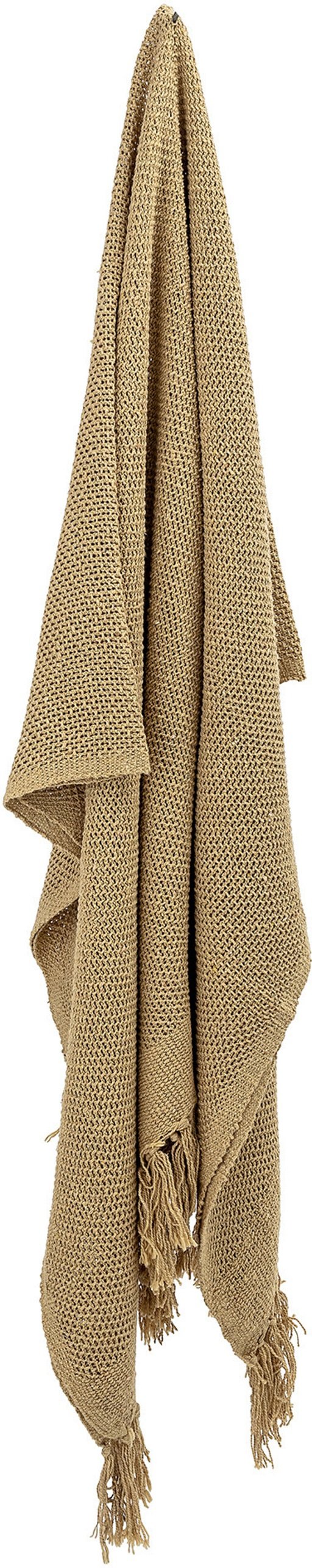 Bloomingville Plaid Genbrugtbomuld, Gul