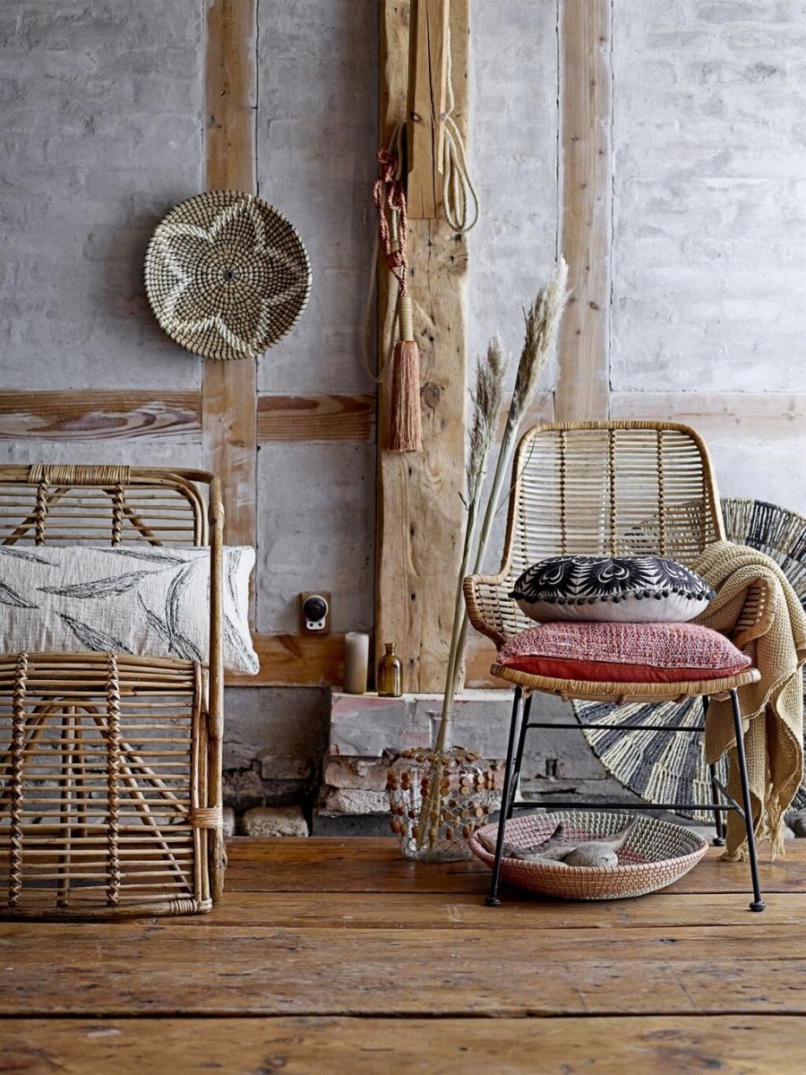 Bloomingville Plaid Genbrugtbomuld, Gul
