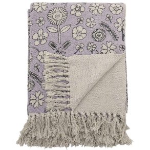 Bloomingville Mini Salli Plaid 130x160 cm, Lilla